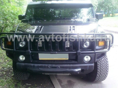 Hummer H2 (02-08) фары передние линзовые черные (диаметр 7"), без ксенона, комплект 2 шт. (XP6024)