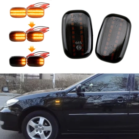 Toyota Corolla (98-04), Carina E (92-97), RAV4 (94-04) светодиодные повторители поворотов в крыло, динамичные