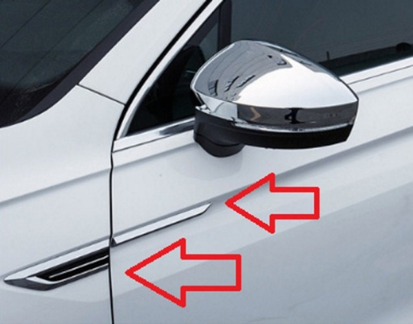 Volkswagen Tiguan (17–) Накладка на крыло и дверь, 4 части, ABS