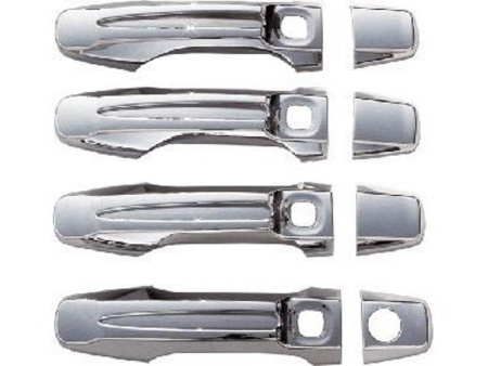 Toyota Land Cruiser 200 (08-) накладки на ручки дверей хромированные (кнопки на 4-x дверях), комплект 4 шт.