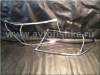 Toyota Land Cruiser 200 (08-) накладки на передние фары хромированные, комплект 2 шт.