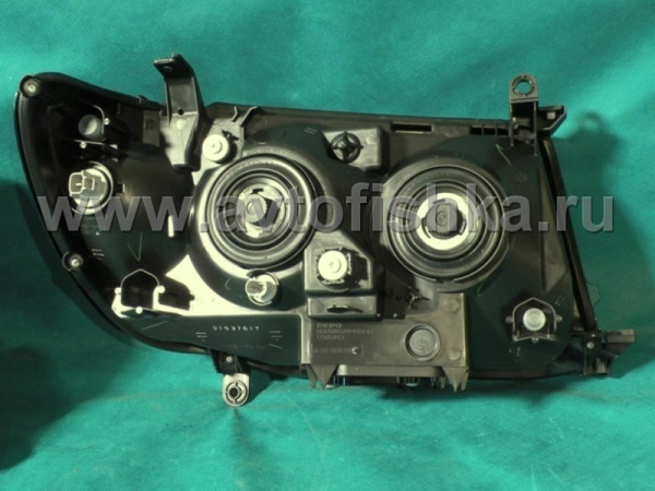 Toyota Land Cruiser 100 (05-08) фары передние хромированные, под корректор, дизайн Land Cruiser 200, комплект 2 шт.