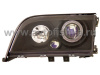 Mercedes S W140 (92-99) фары передние линзовые черные, комплект 2 шт.
