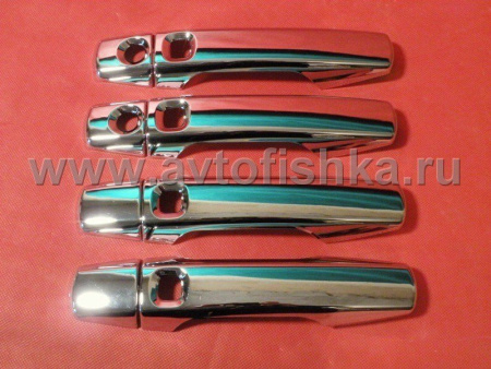 Toyota Land Cruiser 200 (08-15) накладки на ручки дверей хромированные, комплект 4 шт.