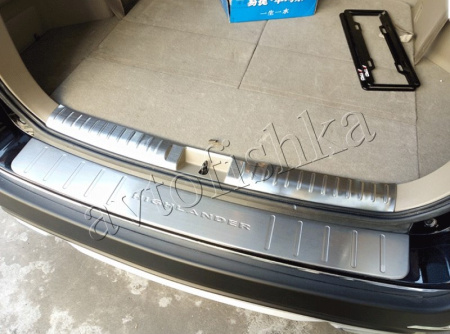 Toyota Highlander (07-13) накладки на бампер и порог двери багажника, нержавейка