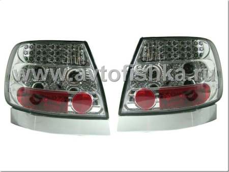 Audi A4 (95-00) (8D, B5) фонари задние светодиодные хромированные, комплект 2 шт.