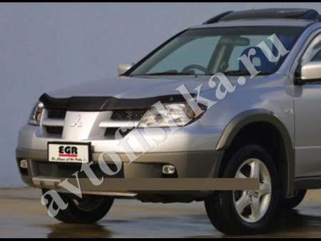 Дефлектор капота темный Mitsubishi Outlander 2003-2006