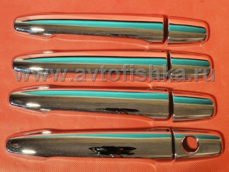 Mitsubishi Outlander (2012-) накладки на ручки дверей из нержавеющей стали, 4 шт.