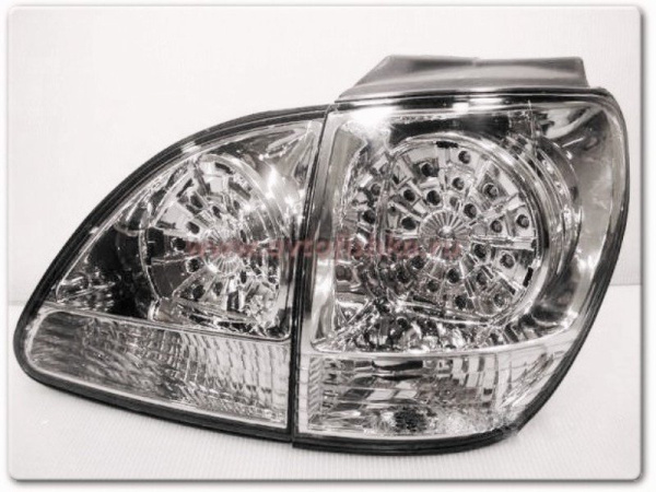 Lexus RX300 (97-03) задние фонари светодиодные хромированные, комплект 2 шт.
