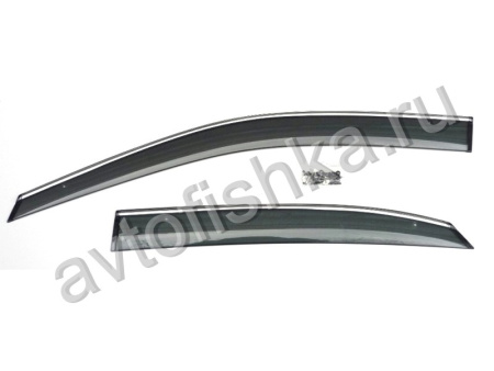 Lexus RX350 (2010-) дефлекторы окон тонированные с хромированным молдингом