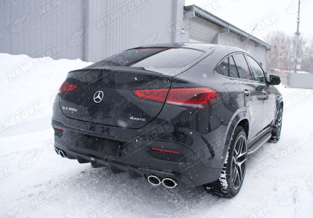 Mercedes-Benz GLE-Klasse C167 рестайлинг 2023 - н.в. Диффузор заднего бампера 5.3 AMG с хром насадками на глушитель