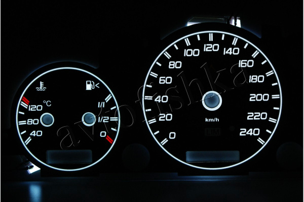 Mercedes ML W163 светодиодные шкалы (циферблаты) на панель приборов