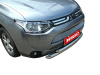 Mitsubishi Outlander (2012-) защита переднего бампера из нержавеющей стали, труба 51/60 мм