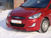 Hyundai Solaris (10 – 13) юбка переднего бампера №2