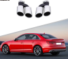 Насадки на глушитель S4 для Audi A4 2016-2019 - нержавейка