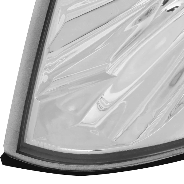 Mercedes W124 (84-95) поворотники угловые прозрачные хромированные, комплект 2 шт.