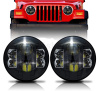 Jeep Wrangler (97-17) фары черные светодиодные 80 Вт , комплект 2 шт.