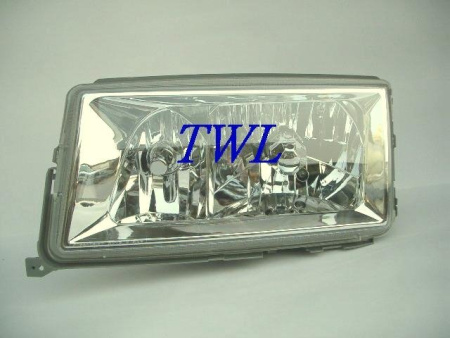 Mercedes W201 190E 190D (82-93) фары передние хромированные, без поворотников, комплект 2 шт.