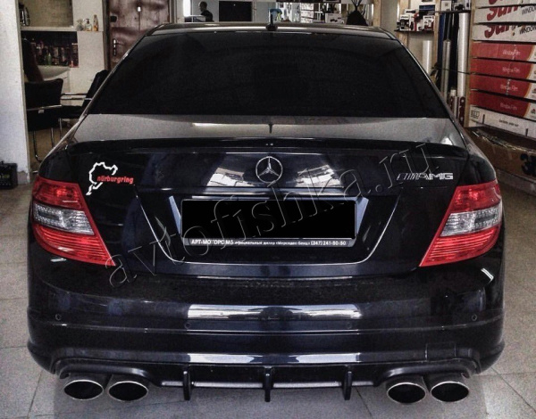 Mercedes W204 (06-11) диффузор заднего бампера AMG 6.3