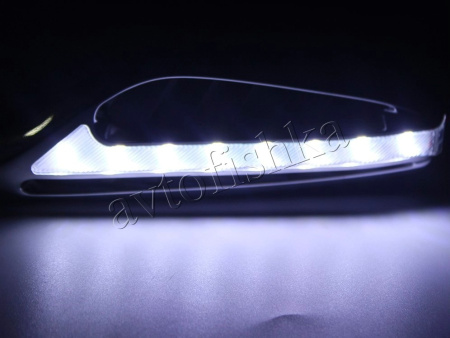 Универсальные желтые светодиодные повторители поворотов на крылья, комплект 2 шт.