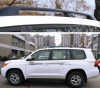 Toyota Land Cruiser 200 (07-/12-/15-) рейлинги продольные  (багажник) алюминиевые черные на крышу, дизайн оригинал