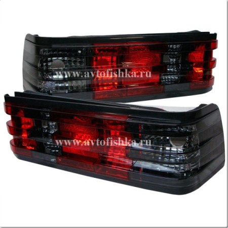 Mercedes W201 (82-93) 190E 190D фонари задние красно-тонированные прозрачные, комплект 2 шт.