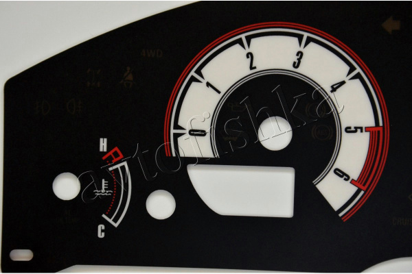 Nissan Pathfinder R51 / Navara D40 светодиодные шкалы (циферблаты) на панель приборов - дизайн 1