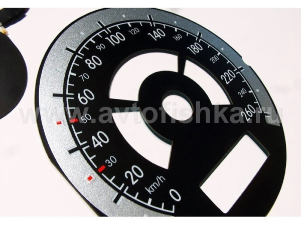 Volkswagen Passat B5 (type 3BG) (00-05) светящиеся шкалы приборов - накладки на циферблаты панели приборов, дизайн № 1