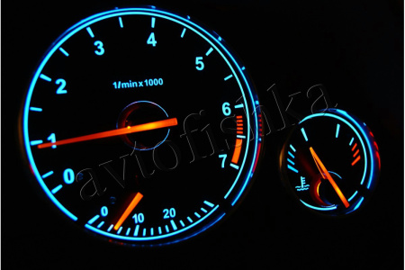 BMW E39 светодиодные шкалы (циферблаты) на панель приборов - дизайн 1