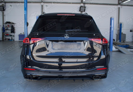 Mercedes-Benz GLE-Klasse V167 2018 - 2023 Диффузор заднего бампера с насадками на глушитель 6.3 AMG черный