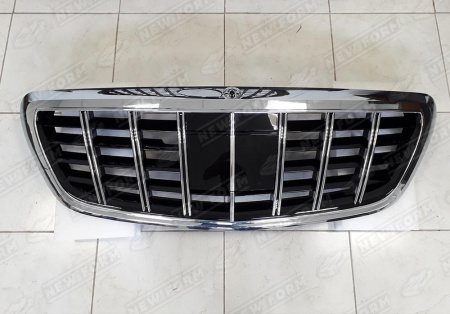 Mercedes-Benz S-Klasse W222 рестайлинг 2017 - 2020 Решетка радиатора BR черная матовая