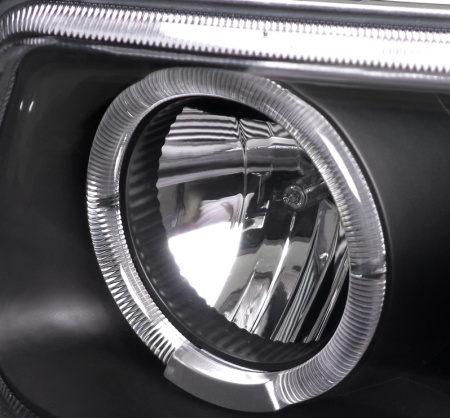 Chevrolet Tahoe, Suburban (99-06) фары передние линзовые черные в комплект с подфарами