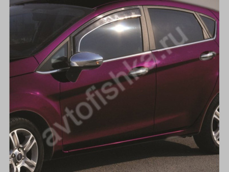Ford Fiesta (2009-) молдинги окон нижние из нержавеющей стали, 6 шт.