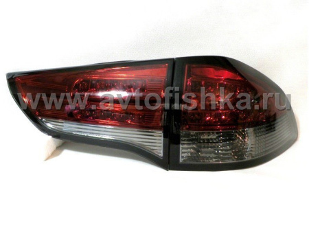 Mitsubishi Pajero Sport, Challenger (09-) задние фонари светодиодные красно-тонированные, комплект 2 шт.