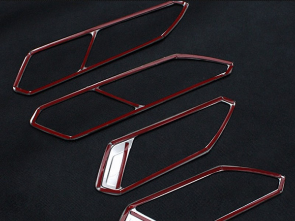 Volkswagen Tiguan (17–) Окантовка внутренних дверных ручек, 4 части, ABS Silver