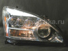 Lexus RX330, RX350 (03-08) фары передние линзовые хром, со светодиодной оптикой, под корректор, дизайн LS600, дизайн "MidWest", комплект 2 шт.