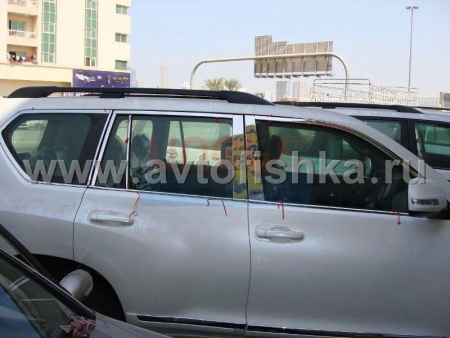 Toyota Land Cruiser Prado 150 (10-) молдинги окон из полированной нержавеющей стали, комплект 24 шт.