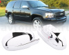 Chevrolet Tahoe, Avalanche, GMC Yukon, Sierra, Cadillac Escalade (07-) корпуса боковых зеркал хромированные, со светодиодными повторителями поворотов, OE дизайн, комплект 2 шт.
