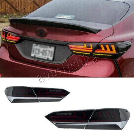 Toyota Camry V70 (17-н.в.) фонари задние (стопы) светодиодные в стиле Lexus,темные