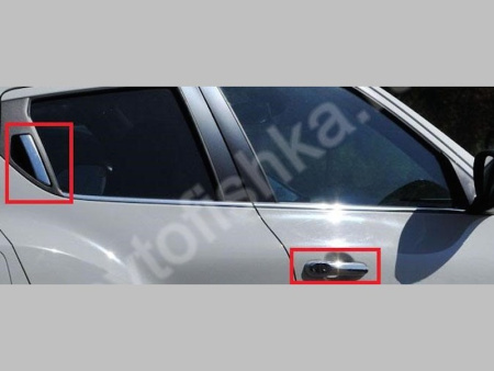 Nissan Juke (2010-) хромированные накладки на дверные ручки из нержавеющей стали