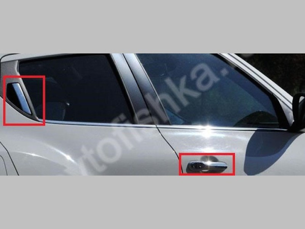 Nissan Juke (2010-) хромированные накладки на дверные ручки из нержавеющей стали