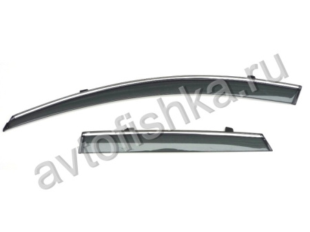 Mazda 3 (2009-) дефлекторы окон тонированные с хромированным молдингом, хэтчбек