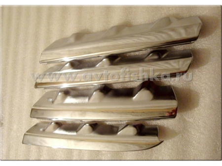 Nissan Qashqai (07-) накладки решетки радиатора хромированные, комплект 8 шт.