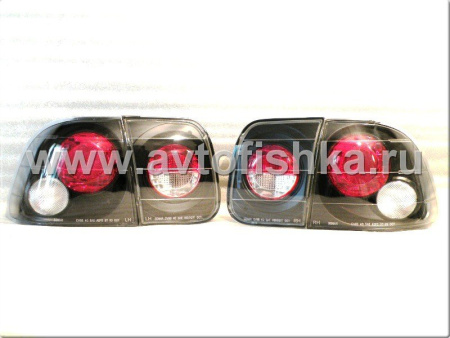 Honda Civic (96-98) 4 дв. фонари задние черные, комплект 2 шт.
