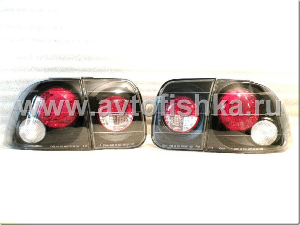 Honda Civic (96-98) 4 дв. фонари задние черные, комплект 2 шт.