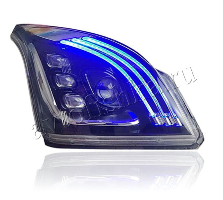 Toyota Land Cruiser Prado 120 (02-09) фары передние черные | светодиодные | бегущими поворотниками