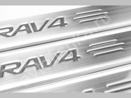 Toyota Rav 4 (2006-) накладки на пороги из нержавеющей стали, 4 шт.