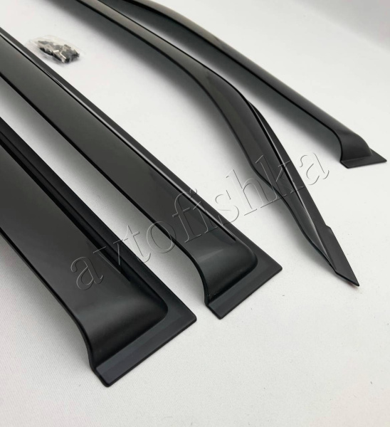 Mitsubishi Pajero 3 и Pajero 4 дефлекторы окон в стиле оригинал, ветровики широкие, комплект 4 шт.