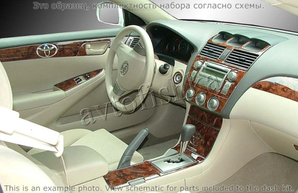 Декоративные накладки салона Toyota Camry Solara 2004-н.в. полный набор, с навигацией система, Автоматическая коробка передач