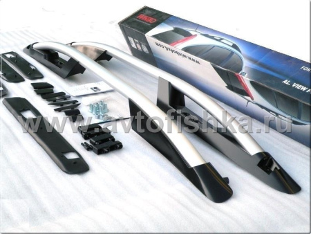 Honda CR-V (2006-2011) черные продольные алюминиевые рейлинги на крышу